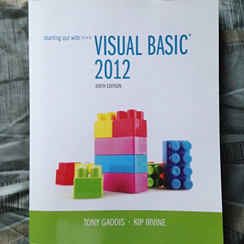 Starting Out With Visual Basic 2012 - Bricolage & Outils Amazon Espagne à 51.48€