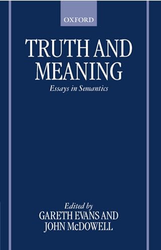 Truth and Meaning: Essays in Semantics - Livres & eBooks Amazon Allemagne à 12.56€