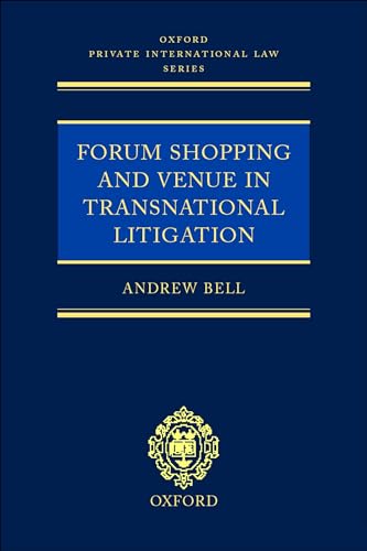 Forum Shopping and Venue in Transnational Litigation - Livres & eBooks en promo à 275.33€
