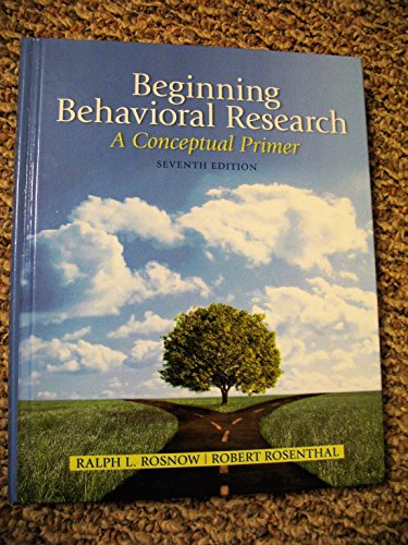 Beginning Behavioral Research: A Conceptual Primer - Livres & eBooks Amazon Italie à 55.49€