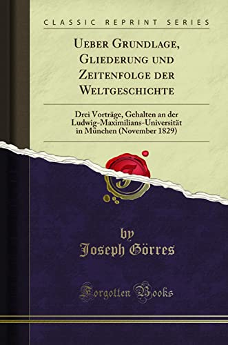 Ueber Grundlage, Gliederung und Zeitenfolge der... - Amazon Royaume-Uni à 2.51€