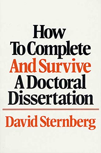 How to Complete and Survive a Doctoral Dissertation - Amazon Royaume-Uni à 5.74€