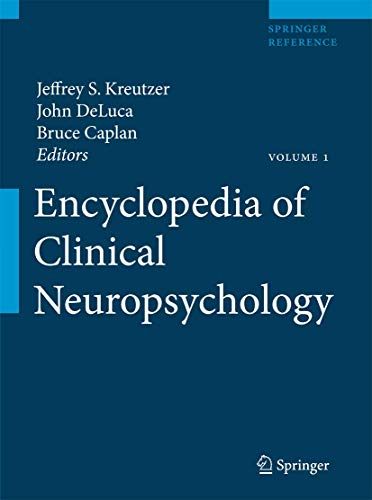 Encyclopedia of Clinical Neuropsychology - Livres & eBooks Amazon Allemagne à 206.30€