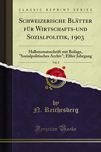 Schweizerische Blätter für Wirtschafts-und Sozialpolitik... - Maison & Cuisine Amazon Royaume-Uni à 7.73€