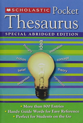 Scholastic Pocket Thesaurus Special Abridged Edition - Amazon Espagne à 21.15€