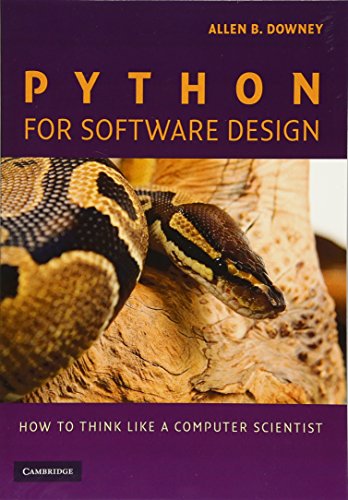 Python for Software Design: How to Think Like a Computer... - High-Tech & Électronique Amazon Allemagne à 8.94€