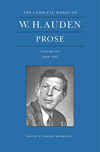 W. H. Auden Prose Volume 3 (1949-1955) - Livres & eBooks Amazon Royaume-Uni à 12.74€