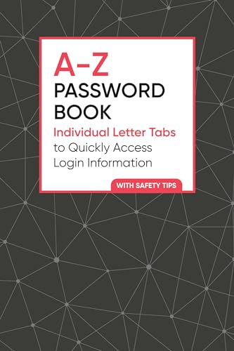 A-Z Password Book: Individual Letter Tabs to Quickly Access... - Bon plan à 4.20€