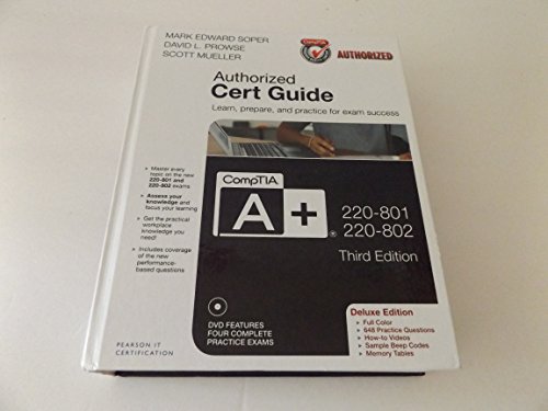 CompTIA A+ 220-801 and 220-802 Cert Guide, Deluxe Edition - Amazon Royaume-Uni à 8.29€