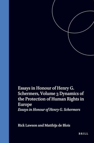 Essays in Honour of Henry G.Schermers: The Dynamics of the... - Livres & eBooks Amazon Royaume-Uni à 85.79€