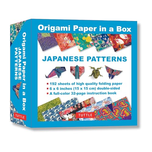 Origami Paper in a Box - Japanese Patterns: 192 Sheets of... - Maison & Cuisine en promo à 3.28€