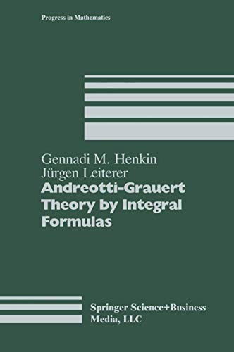 Andreotti-Grauert Theory by Integral Formulas (Progress in... - Bébé & Puériculture Amazon Allemagne à 22.99€