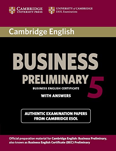 Cambridge English Business 5 Preliminary (Bec Practice... - Livres & eBooks Amazon Allemagne à 7.69€