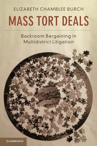Mass Tort Deals: Backroom Bargaining in Multidistrict... - Maison & Cuisine Amazon Espagne à 7.00€
