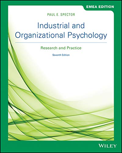Industrial and Organizational Psychology: Research and... - Amazon Italie à 6.95€