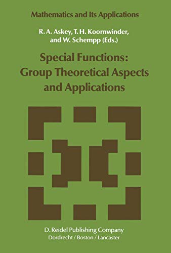 Special Functions: Group Theoretical Aspects and... - Animalerie Amazon Allemagne à 22.99€