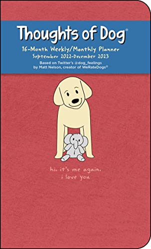 Thoughts of Dog 16-Month 2022-2023 Weekly/Monthly Planner... - Animalerie en promo à 4.73€