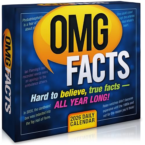 OMG Facts 2026 Daily Desk Calendar: Boxed Page-a-Day Trivia... - Maison & Cuisine Amazon Royaume-Uni à 9.40€