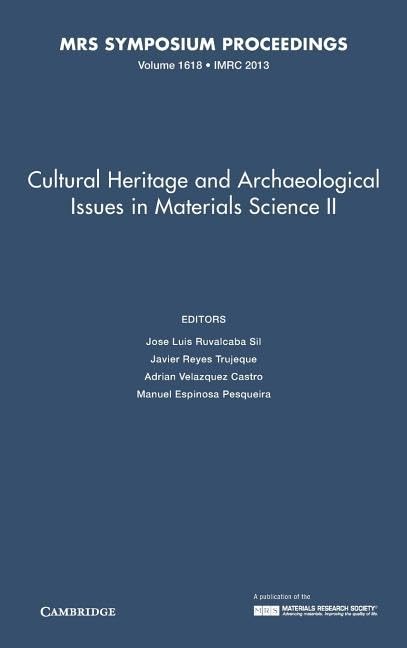 Cultural Heritage and Archaeological Issues in Materials... - Bricolage & Outils Amazon Royaume-Uni à 12.25€
