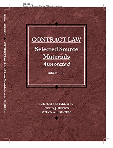 Contract Law, Selected Source Materials Annotated 2016 - Livres & eBooks Amazon Italie à 97.69€