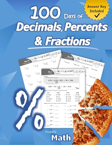 Humble Math - 100 Days of Decimals, Percents & Fractions:... - Bricolage & Outils en promo à 9.45€
