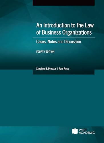 An Introduction to the Law of Business Organizations:... - Livres & eBooks en promo à 175.94€
