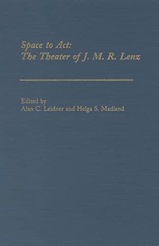 Space to Act: The Theater of J.M.R.Lenz (Studies in German... - Maison & Cuisine Amazon Espagne à 103.79€