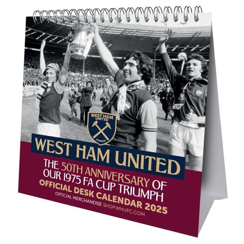 Official West Ham Desk Easel Calendar 2025 - Home & Kitchen Amazon Spain à 7.98€