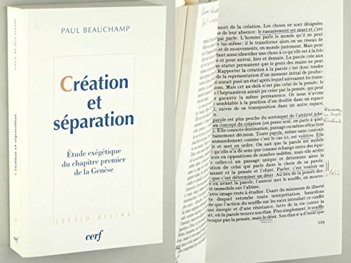 Création et séparation: Etude exégétique du chapitre... - Amazon Royaume-Uni à 15.71€