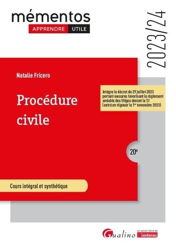 Procédure civile: Un point complet sur la procédure civile... - High-Tech & Électronique Amazon Italie à 4.08€