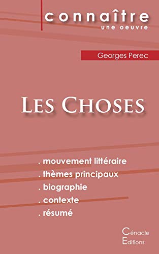 Fiche de lecture Les Choses de Georges Perec (Analyse... - Maison & Cuisine Amazon Royaume-Uni à 2.08€