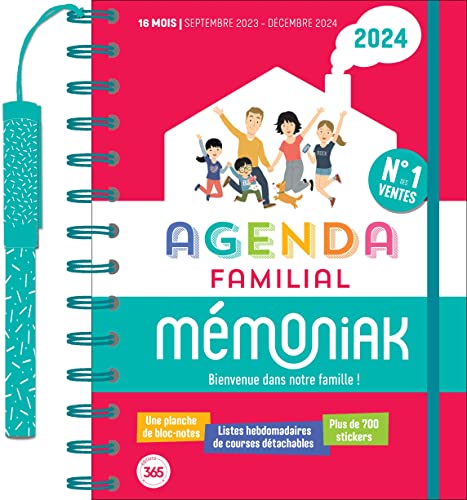 Agenda familial Mémoniak, sept. 2023 - déc. 2024 - Amazon Espagne à 6.34€