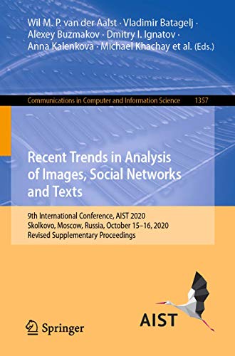 Recent Trends in Analysis of Images, Social Networks and... - High-Tech & Électronique Amazon Espagne à 51.99€