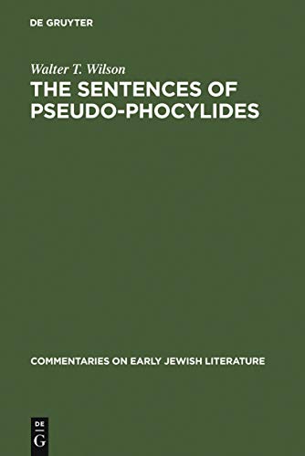 The Sentences Of Pseudo-Phocylides - Livres & eBooks en promo à 141.05€