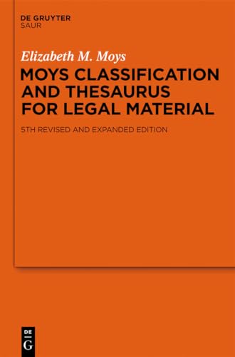 Moys Classification and Thesaurus for Legal Materials: 5th... - Maison & Cuisine en promo à 104.90€