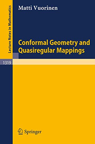 Conformal Geometry and Quasiregular Mappings (Lecture Notes... - Amazon Germany à 22.99€