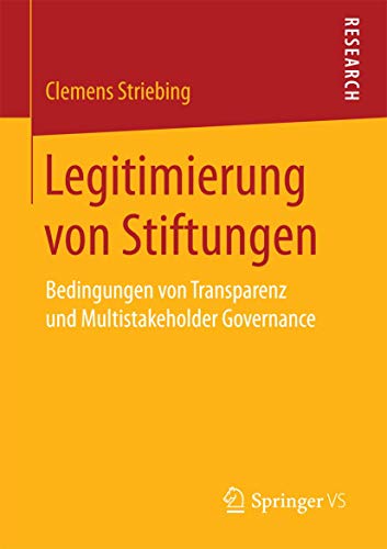 Legitimierung von Stiftungen: Bedingungen von Transparenz... - Maison & Cuisine en promo à 40.63€