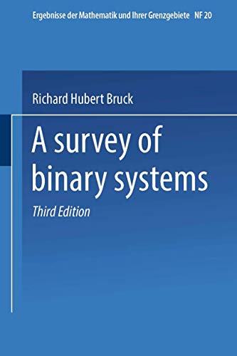 A Survey of Binary Systems (Ergebnisse der Mathematik und... - Amazon Allemagne à 22.99€