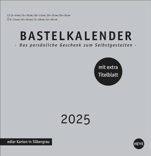 Premium-Bastelkalender silbergrau groß 2025:... - Loisirs Créatifs Amazon Allemagne à 5.17€
