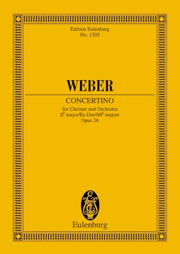 Concertino for Clarinet & Orchestra in Eb Major Op. 26.... - Sports & Fitness Amazon Royaume-Uni à 14.62€