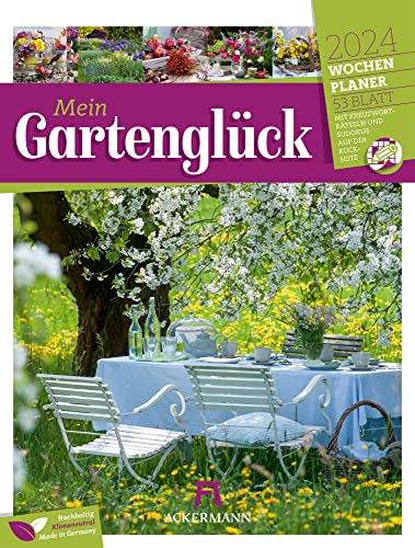 Gartenglück - Wochenplaner Kalender 2024, Wandkalender im... - Bon plan à 5.24€
