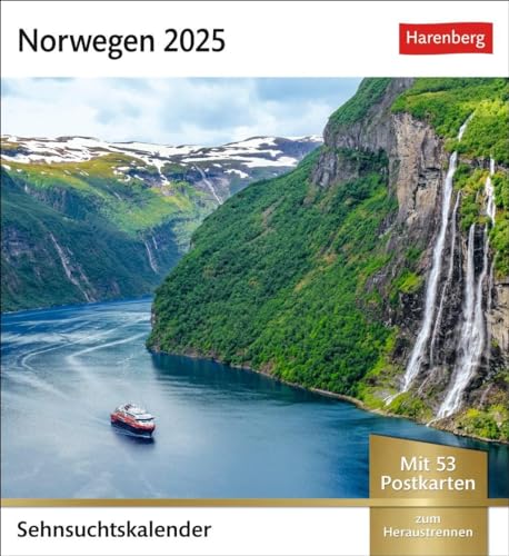 Norwegen Sehnsuchtskalender 2025 - Wochenkalender mit 53... - Fournitures Bureau en promo à 4.45€