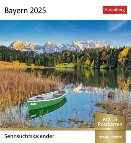 Bayern Sehnsuchtskalender 2025 - Wochenkalender mit 53... - Livres & eBooks Amazon Allemagne à 5.20€