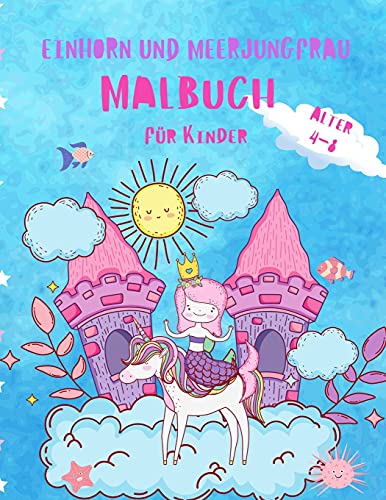 Einhorn und Meerjungfrau Färbung Buch für Kinder im Alter... - Toys & Games Amazon Germany à 5.23€