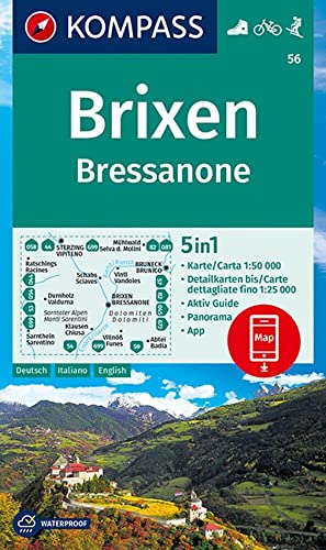 Brixen / Bressanone + Activ Guide D/I/E: 56 - Livres & eBooks Amazon Royaume-Uni à 12.99€