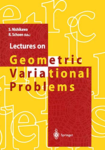 Lectures on Geometric Variational Problems - Amazon Allemagne à 22.99€