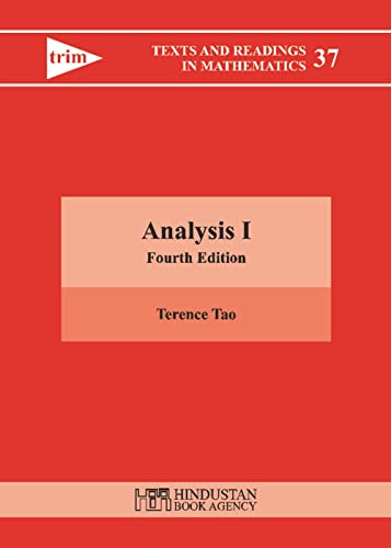 Analysis I: 1 (Texts and Reading in Mathematics) - Amazon Espagne à 29.73€