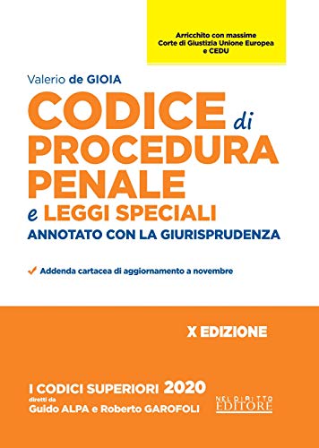 Codice Esame Avvocato 2020: Codice di procedura penale e... - Maison & Cuisine Amazon Italie à 9.72€