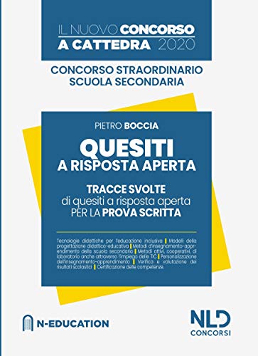 Concorso a cattedra 2020: Quesiti a risposta aperta. Tracce... - Bon plan à 4.86€