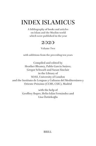 Index Islamicus Volume 2020 (2 Vols): 37 (Index Islamicus... - Livres & eBooks Amazon Royaume-Uni à 95.00€
